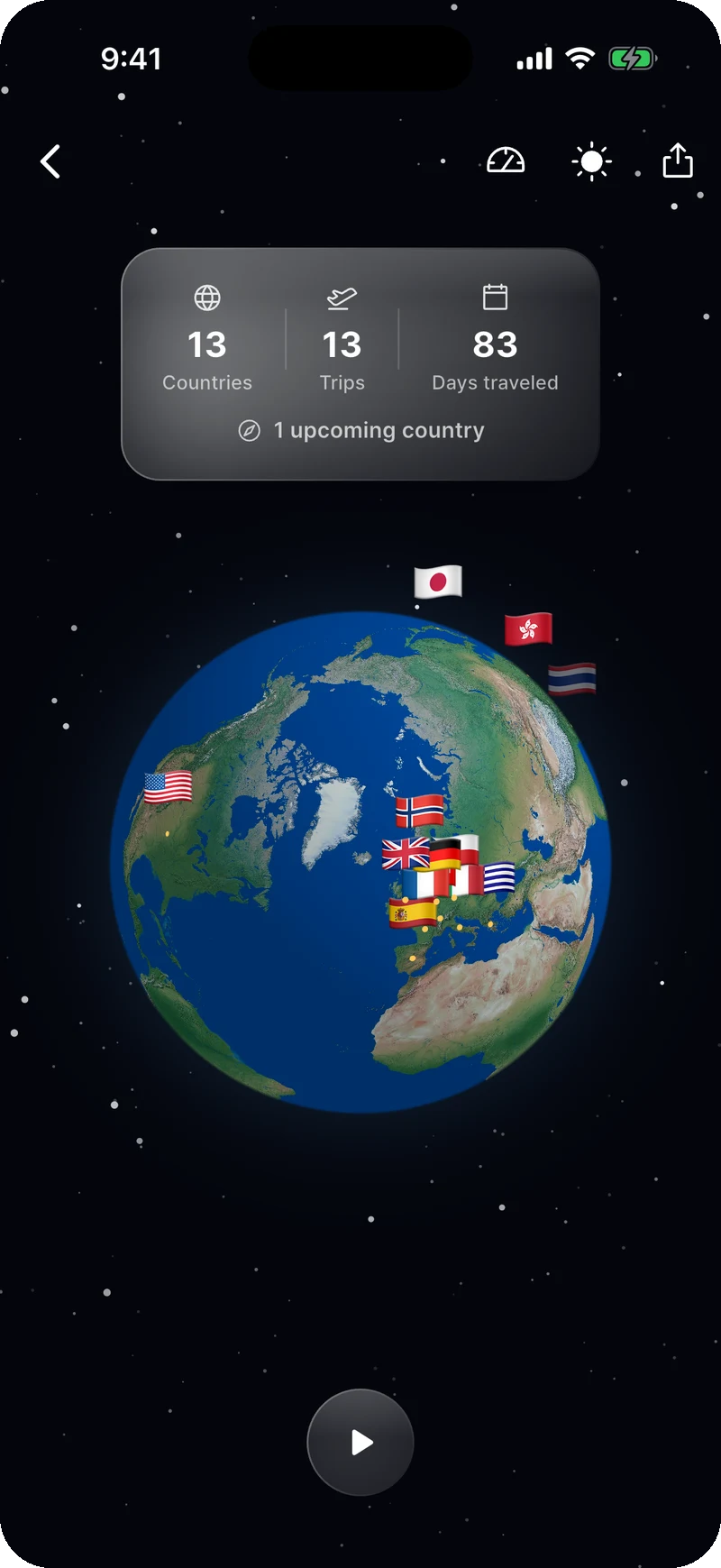 3D travel globe